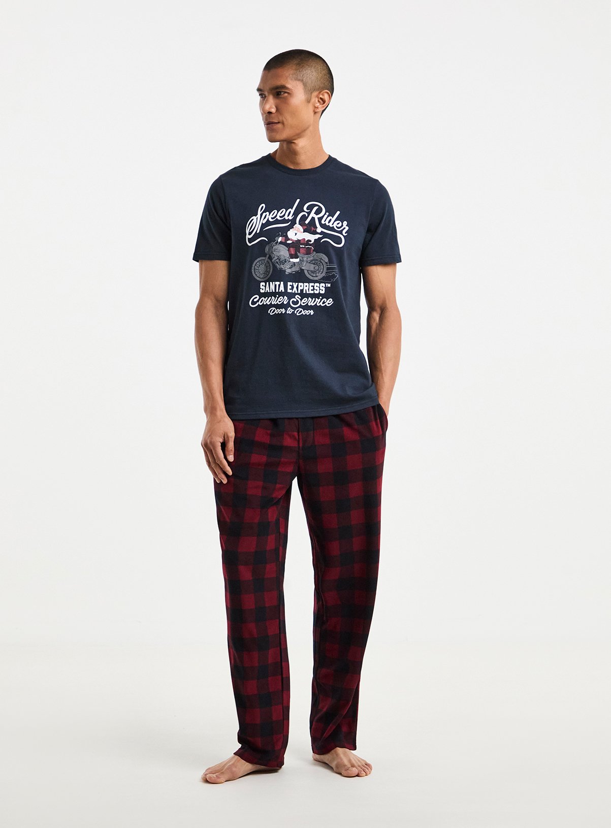JACAMO Speed Rider Christmas Pyjama Set 2XL - Image 1 thumbnail